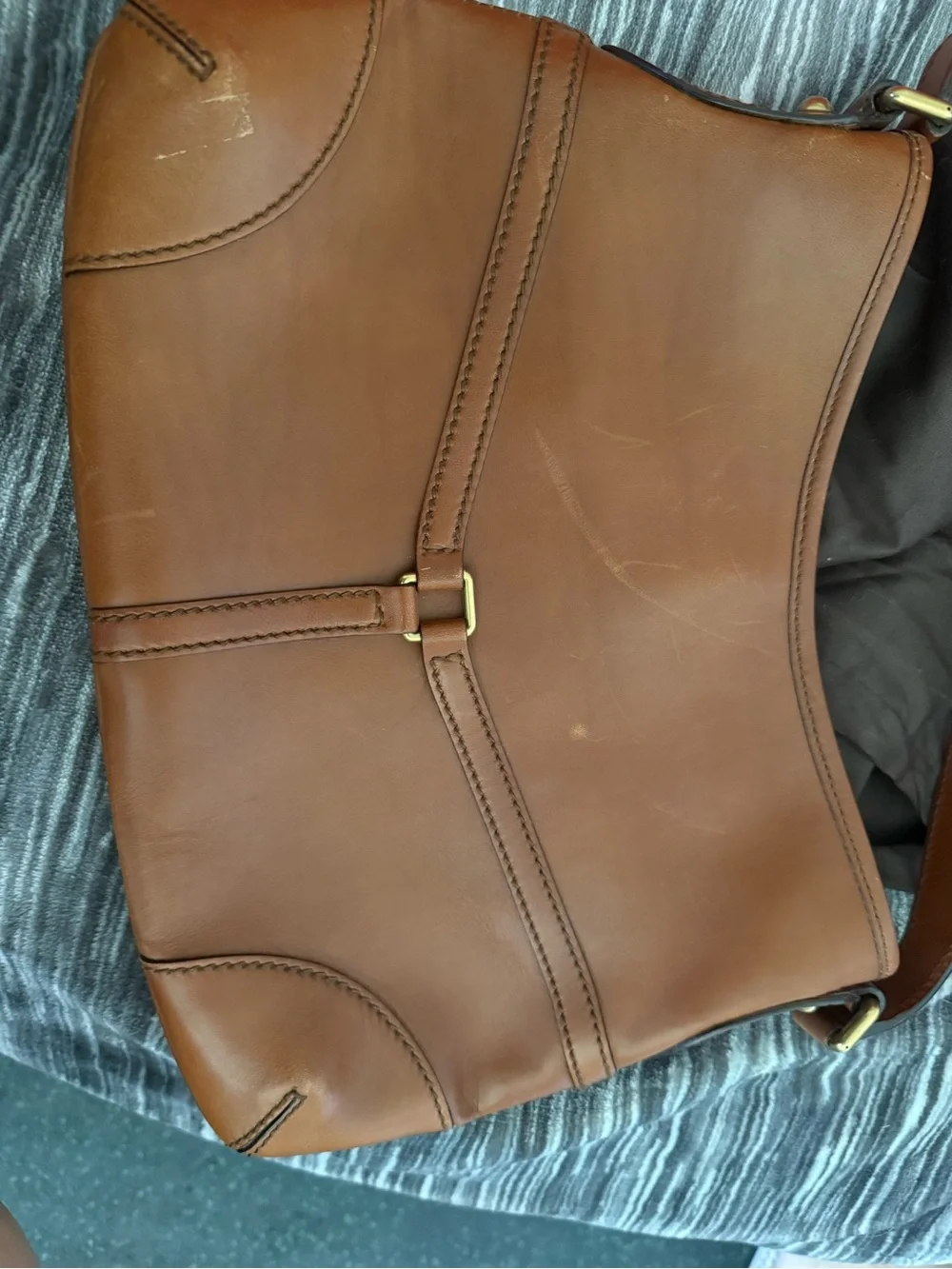 Gucci Brown Leather Reins Hobo Bag